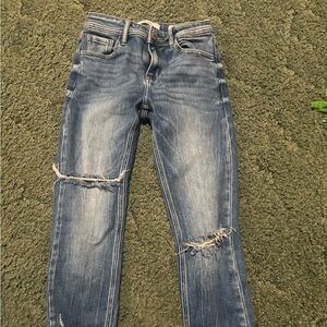 Women's Blue Distressed Jeans